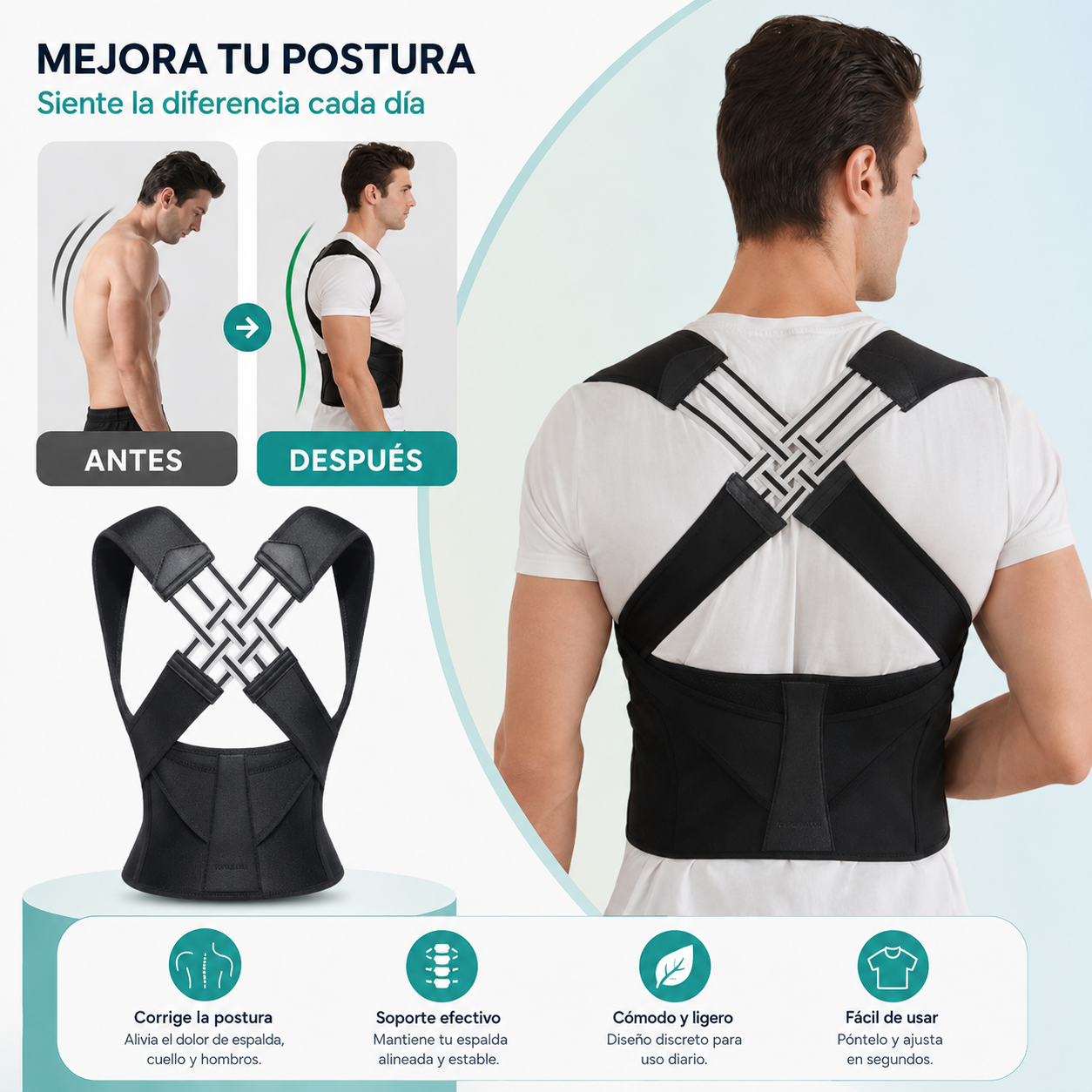 Corrector de Postura Ajustable