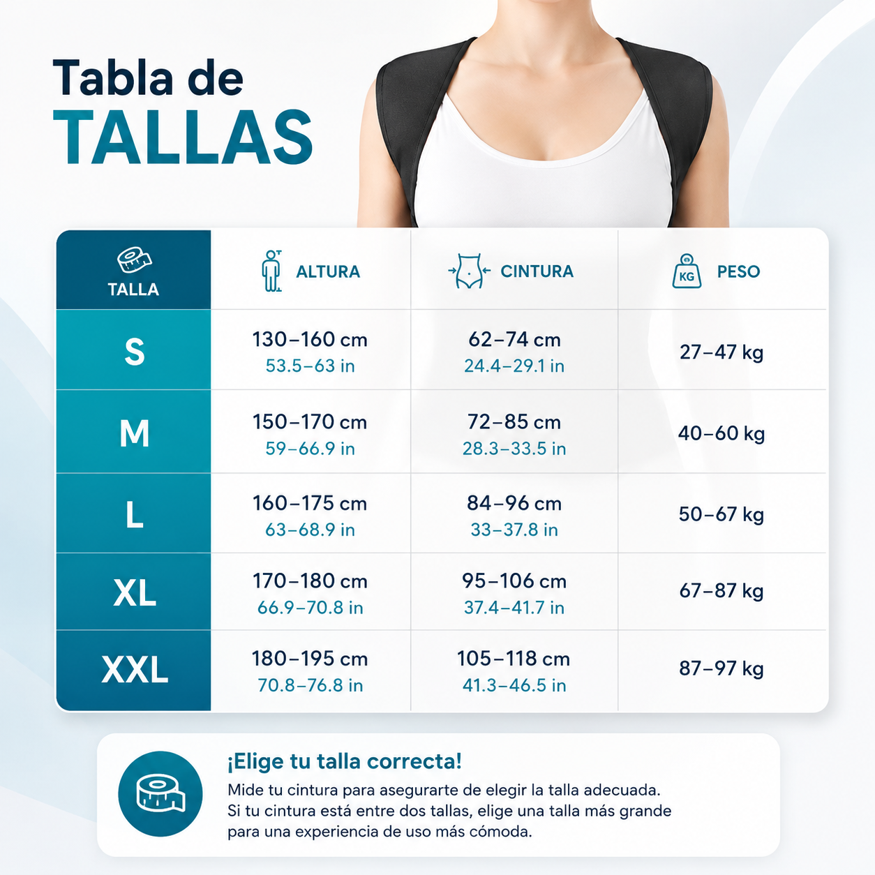 Corrector de Postura Ajustable
